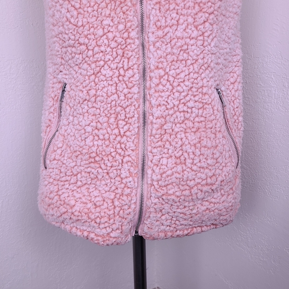 Thread & Supply Pink Zip Up Teddy Vest - Picture 7 of 14